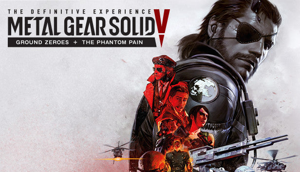 Cover art for Metal Gear Solid V: The Definitive Experience featuring Snake.