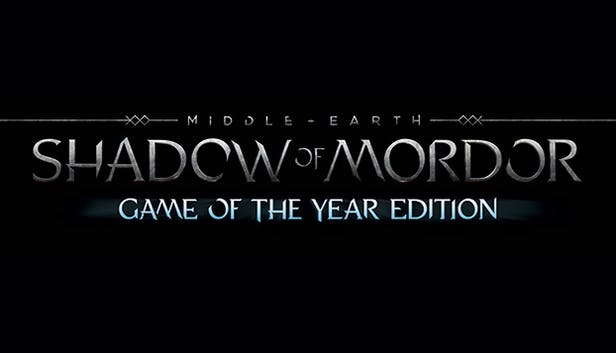 Official cover art for Middle-earth: Shadow of Mordor Game of the Year Edition featuring Talion with a glowing sword.