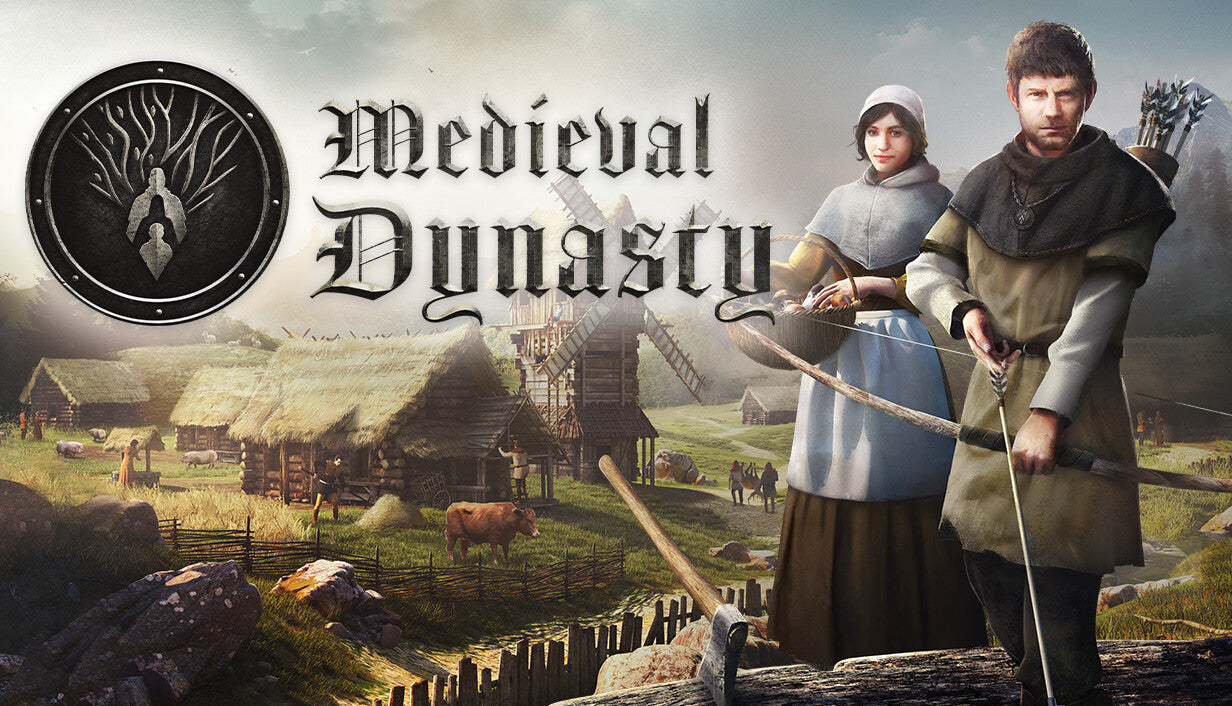 Cover art for the Medieval Dynasty featuring a medieval landscape.