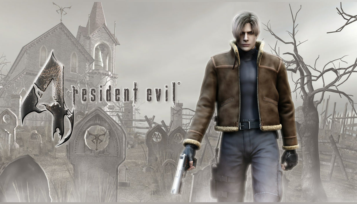 Official cover art for Resident Evil 4 (2005) on XBOX One. Capcom's classic survival horror and third-person shooter game.
