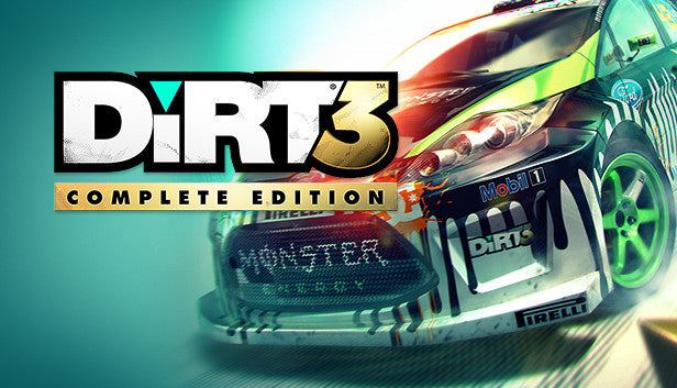 Official cover art for DiRT 3 Complete Edition PC Steam Key, a racing and driving simulation game developed by Codemasters.
