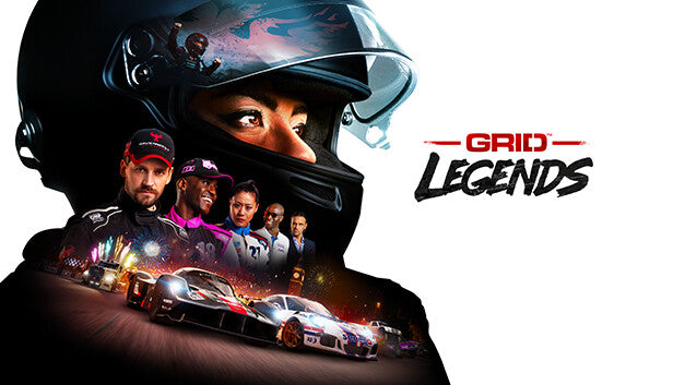 Official cover art for the racing game GRID Legends featuring high-performance cars in a competitive track setting.