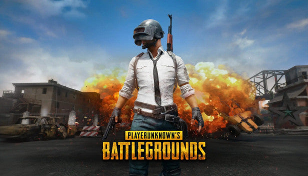 Official cover art for PlayerUnknown's Battlegrounds PC Steam edition, the popular battle royale multiplayer shooter game.