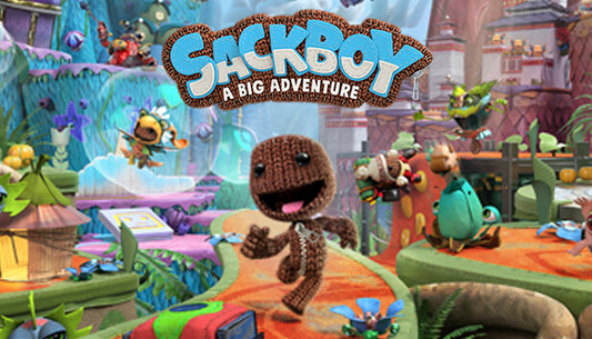 Sackboy: A Big Adventure cover art featuring the titular character Sackboy in a colorful 3D platforming world.