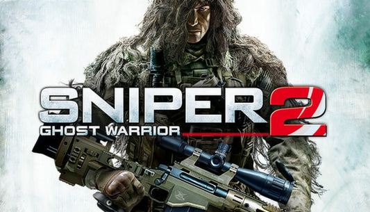 Official cover art for Sniper: Ghost Warrior 2 featuring a soldier in tactical gear with a sniper rifle.