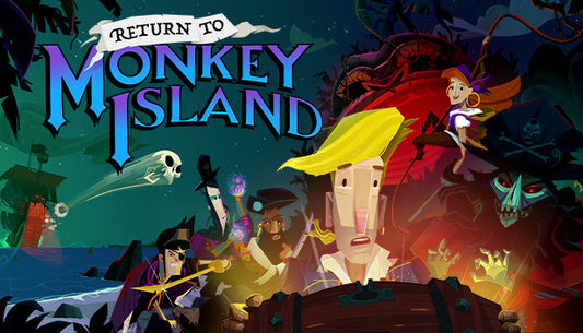 Official cover art for Return to Monkey Island featuring a stylized illustration of Guybrush Threepwood.