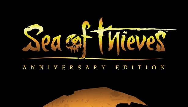 Official game cover art for Sea of Thieves: Anniversary Edition, a multiplayer action-adventure pirate game by Rare.
