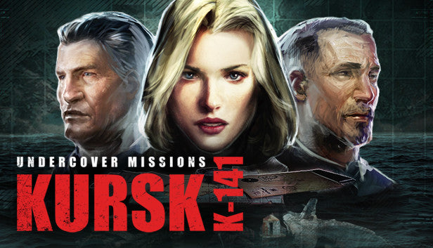 Official game artwork for Undercover Missions: Operation Kursk K-141, a point-and-click graphic adventure game on PC Steam.