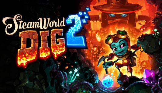 Cover art for SteamWorld Dig 2, an indie metroidvania platformer game by Image & Form. Steam PC digital key edition.