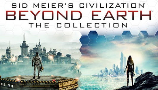 Official cover art for the strategy game Sid Meier's Civilization: Beyond Earth - The Collection featuring a futuristic sci-fi scene.
