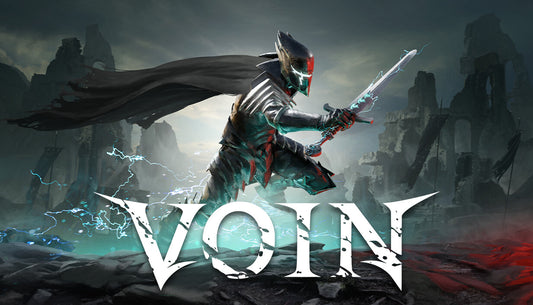 Official cover art for the action RPG VOIN featuring dark, stylized fantasy environments and fast-paced combat.