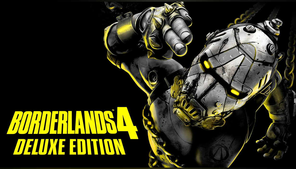 Cover art for the looter-shooter game Borderlands 4 Deluxe Edition for PC on Steam.