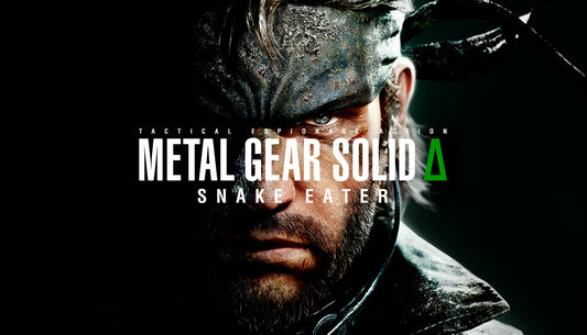 Official cover art for the action-stealth game Metal Gear Solid Delta: Snake Eater featuring Naked Snake in a jungle.