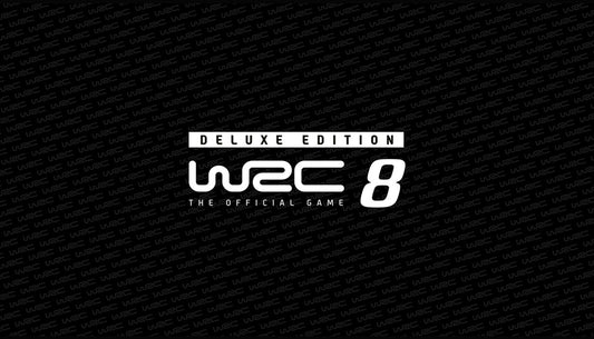 Official cover art for WRC 8 FIA World Rally Championship Deluxe Edition on XBOX One, a realistic racing simulation game.