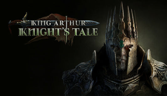 Official cover art for King Arthur: Knight's Tale featuring a dark fantasy knight in medieval armor.