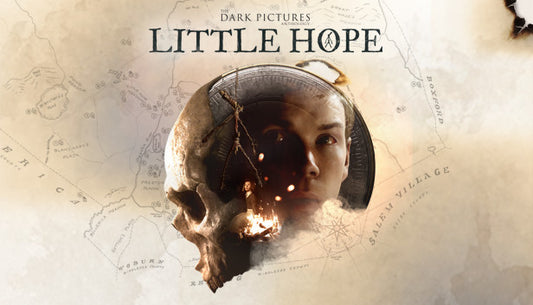 Official cover art for The Dark Pictures Anthology: Little Hope featuring characters facing a supernatural fog.