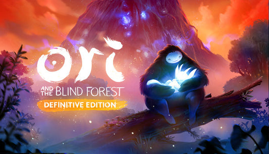 Official cover art for Ori and the Blind Forest: Definitive Edition featuring Ori in a lush, glowing forest.