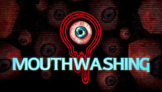 Official cover art for Mouthwashing featuring a surreal, stylized illustration reflecting its psychological horror themes.