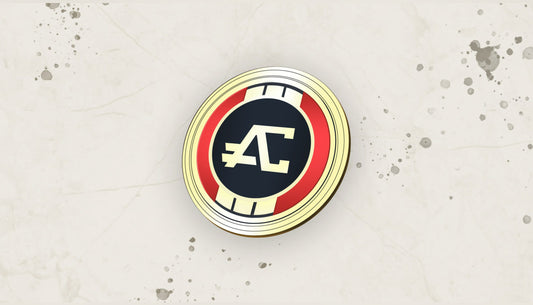 1000 Apex Legends Coins pack art featuring a single stack of gold currency against a weathered white background.