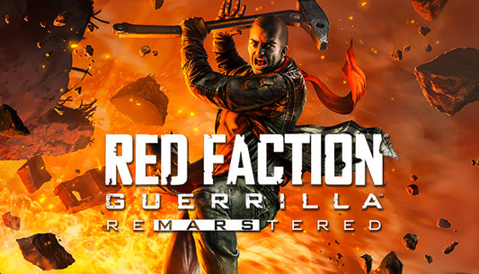 Official cover art for the sci-fi action game Red Faction Guerrilla Re-Mars-tered set on the surface of Mars.