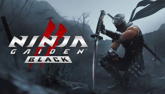 Official cover art for the action game Ninja Gaiden 2 Black featuring a stylized ninja protagonist.