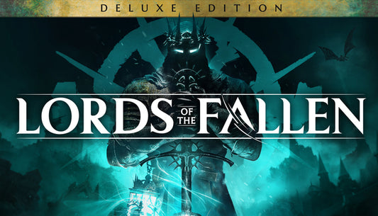 Official cover art for the deluxe edition of the dark fantasy action RPG Lords of the Fallen (2023).