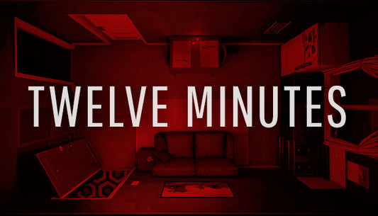 Official cover art for Twelve Minutes, a thriller game by Annapurna Interactive, showing a top-down view of a couple.