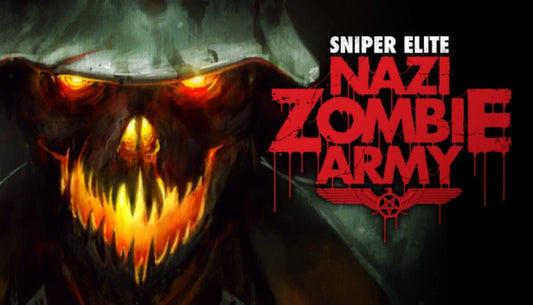 Official cover art for Sniper Elite: Nazi Zombie Army featuring a soldier and silhouette of an undead army.