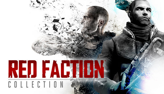 Official cover art for Red Faction Complete Collection featuring sci-fi soldiers and destructive Martian landscapes.