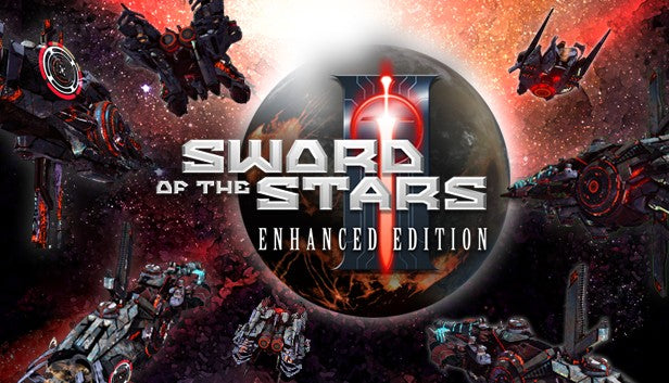 Official cover art for Sword of the Stars II: Enhanced Edition PC Steam Key, a sci-fi 4X space strategy game.