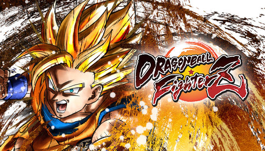 Official cover art for the fighting game DRAGON BALL FighterZ featuring Goku and other characters in a dynamic battle pose.