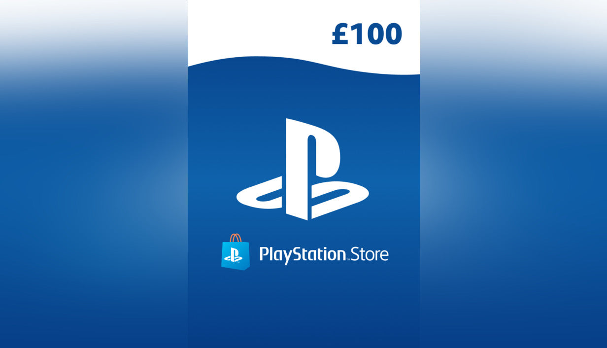 100 GBP Gift Card for the UK PlayStation Store. Digital voucher code to add funds to a PS4 or PS5 network wallet.