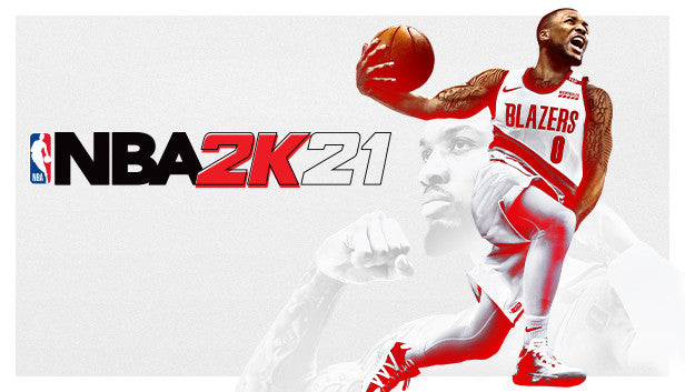 Official NBA 2K21 PC Steam game cover art showcasing professional basketball simulation sports action by Visual Concepts.