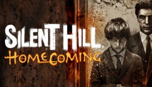 Official cover art for the psychological horror game Silent Hill Homecoming featuring dark, atmospheric imagery.
