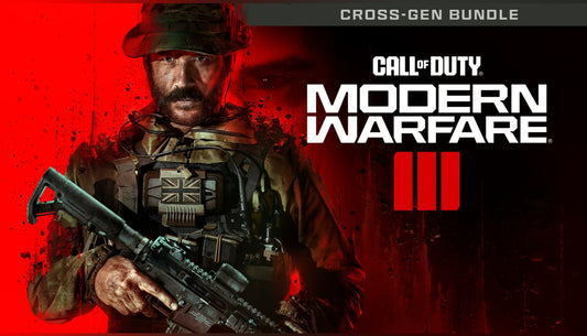Official cover art for the action FPS Call of Duty: Modern Warfare III (2023) featuring a soldier in tactical gear.