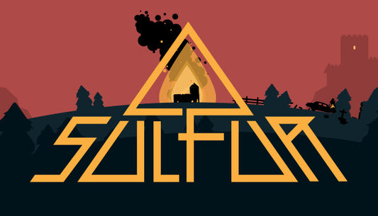 Official cover art for the action-adventure RPG SULFUR featuring a stylized character in a dark, atmospheric setting.