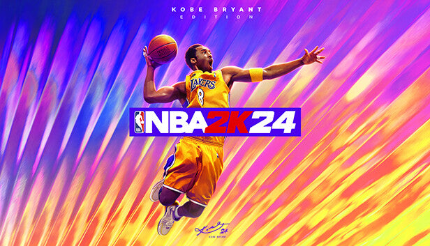 Official cover art for NBA 2K24 Kobe Bryant Edition featuring Kobe Bryant in a Los Angeles Lakers jersey.