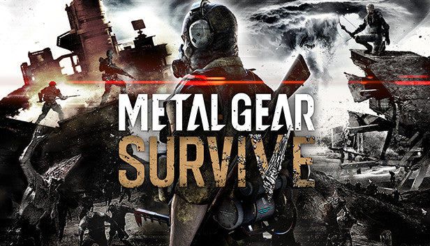 Official cover art for the action survival game Metal Gear Survive by Konami, optimized for PC Steam key listings.