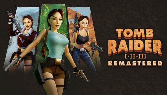 Official cover art for Tomb Raider I-III Remastered Starring Lara Croft featuring the iconic protagonist.