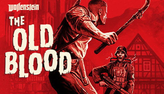 Official cover art for Wolfenstein: The Old Blood featuring a soldier in tactical gear against a dark, gritty background.