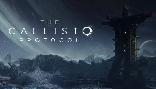 Official cover art for the sci-fi horror game The Callisto Protocol featuring a protagonist in a futuristic suit.