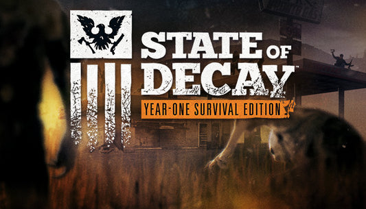 Official cover art for State of Decay: YOSE featuring a lone survivor facing a massive horde of zombies.