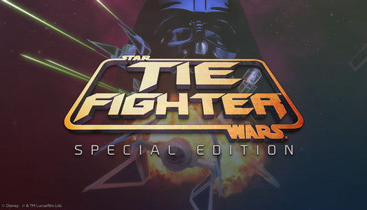Official cover art for STAR WARS: TIE Fighter Special Edition featuring a TIE Fighter pilot and Imperial fleet.