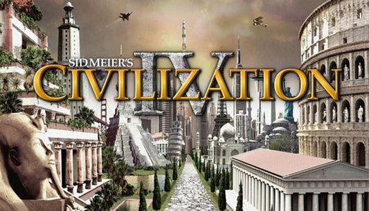 Official key art for Sid Meier's Civilization IV, a classic 4X strategy game by 2K and Firaxis Games available on Steam PC.