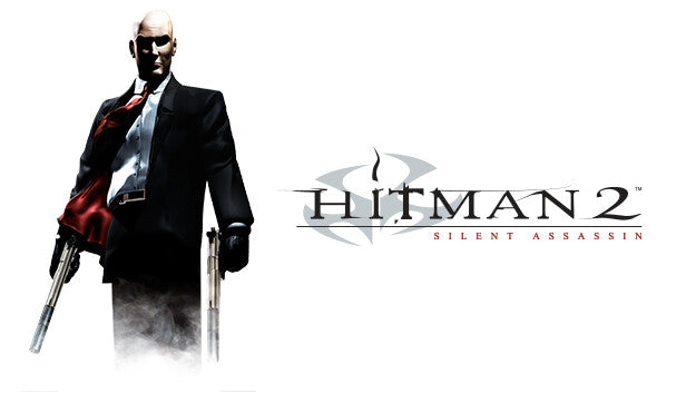 Official cover art for Hitman 2: Silent Assassin featuring the protagonist Agent 47 in a tactical suit.