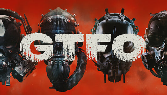 Official cover art for the tactical horror game GTFO featuring atmospheric lighting and sci-fi elements.
