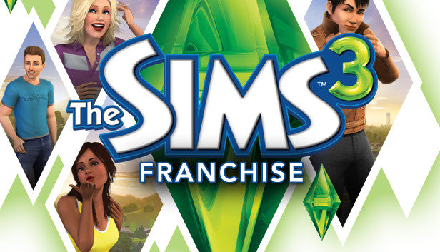 Official cover art for The Sims 3 life simulation game featuring various Sims and objects in a colorful collage.