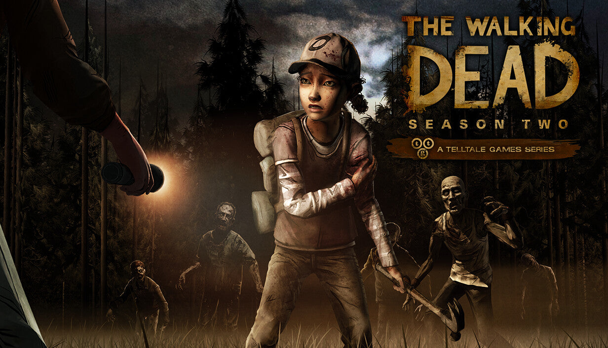 Official cover art for the choice-driven zombie survival game The Walking Dead: Season 2.