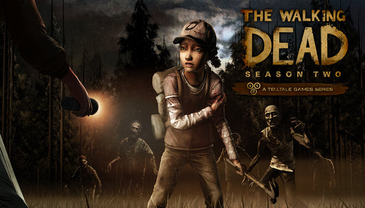 Official cover art for the choice-driven zombie survival game The Walking Dead: Season 2.