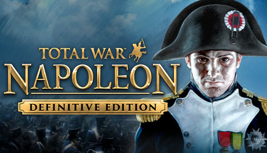 Official cover art for the strategy game Total War: NAPOLEON - Definitive Edition featuring Napoleon Bonaparte.